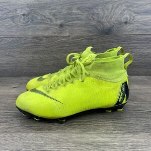 Nike Mercurial Superfly 6 Elite AH7340 Soccer Cleat Neon Yellow Mens 6 Flyknit